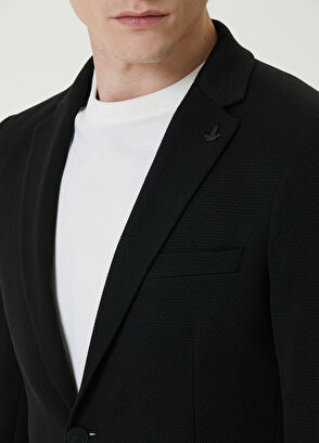 Beymen Club Siyah Petek Dokulu Blazer - 5