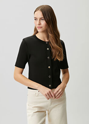 Beymen Club Siyah Kutu Formlı Triko Ceket - 4