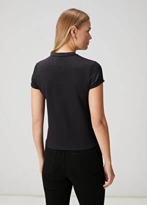 Beymen Club Lacivert Taşlı T-shirt - 5