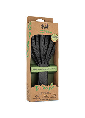 Wet Brush Go Green Siyah Kıvırcık Saçlara Özel Dolaşık Açıcı Saç Fırçası  - 5