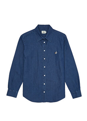 Koyu Mavi Basic Denim Gömlek Beymen Club Koyu Mavi Basic Denim Gömlek - 8