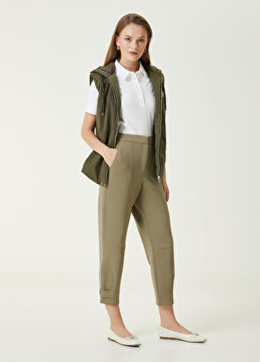 Beymen Club Haki Kapüşonlu Logolu Yelek - 3