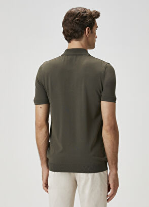 Beymen Club Dark Khaki Short Sleeve Polo Sweater - 5