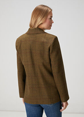 Beymen Club Yağ Yeşili Ekoseli Ceket - 5