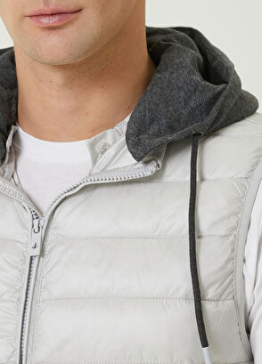 Beymen Club Essential Stone Hooded Fine Padded Vest - 6