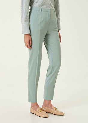 Beymen Collection Su Yeşili Havuç Kesim Koton Pantolon - 3