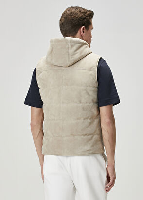 Beymen Club Mink Beige DoubleSided Leather Vest - 7