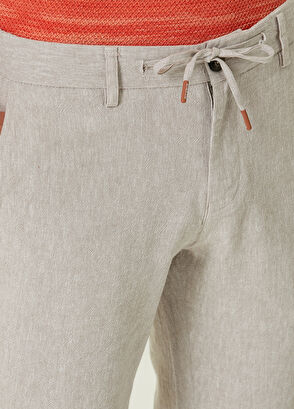 Beymen Club Bej Beli Kordonlu Muline Pantolon - 4