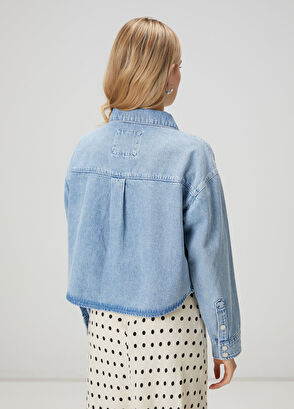 Beymen Club Blue Crystal Denim Jacket - 5