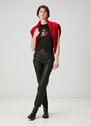 Beymen Club Black Hotfix Dog T-Shirt - 3