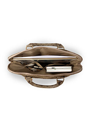 4G Desenli Üçgen Logolu Omuz Askılı 15" Laptop Çantası - Görsel 7