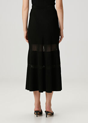 Beymen Club Siyah Midi Triko Etek - 5