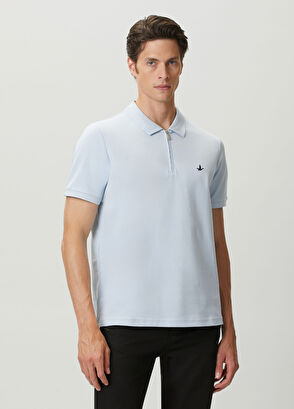 Beymen Club Light Blue Polo Zippered T-Shirt - 3