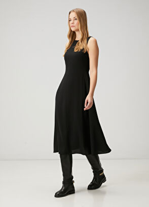 Beymen Club Siyah Midi Elbise - 3