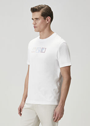 Beymen Club White Printed T-Shirt - 4