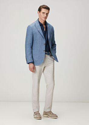 Beymen Club Mavi Keten Ceket - 3