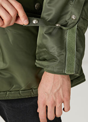 Alpha Industries Haki Kapüşonlu Parka - 7