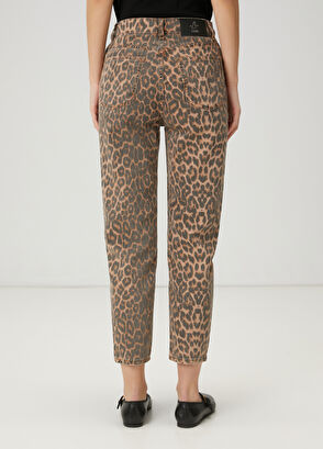 Beymen Club Mom Fit Leopard Print Jeans - 4
