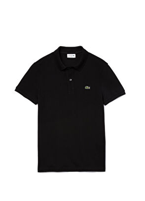 L.12.12 Siyah Slim Fit Kısa Kollu Erkek Polo T-Shirt - Görsel 6