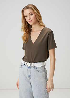 Beymen Club Khaki T-Shirt - 4