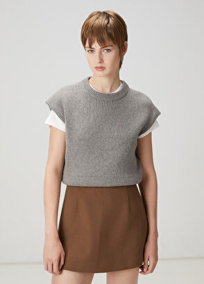 Beymen Club Gri Melanj Kolsuz Yün Kazak - 4