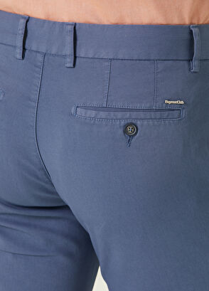Beymen Club Slim Fit Mavi Panama Dokulu Chino Pantolon - 5