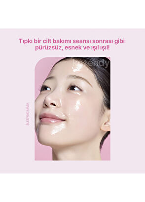 Mamonde Flora Glow Rose Sleeping Mask Pürüzsüzlük Koruyucu ve Parlatıcı Jel Uyku Maskesi 80 ml - 5
