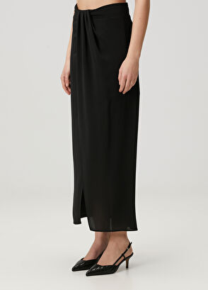 Beymen Club Black Maxi Wrap Skirt - 4