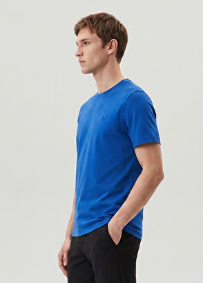 Beymen Club Relaxed Fit Saks Basic T-shirt - 3