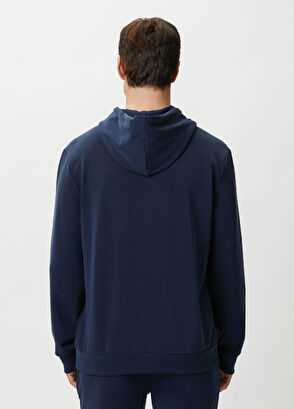 Beymen Club Navy Blue Hooded Modal-Blend Sweatshirt - 4