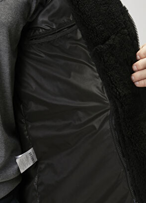 Beymen Club Siyah Kapüşonlu İç Yaka Detaylı Kaban - 8