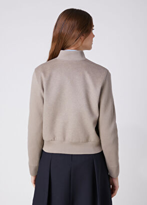 Beymen Club Beige Wool Knit Bomber Jacket - 7