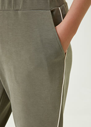 Beymen Club Haki Biyeli Dar Paça Eşofman Altı - 4