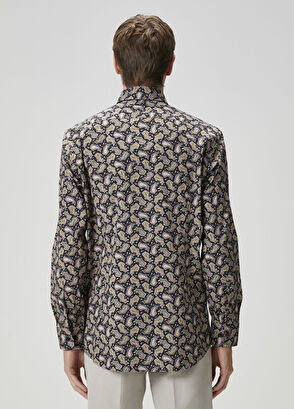 Etro Lacivert Etnik Desenli Gömlek - 4