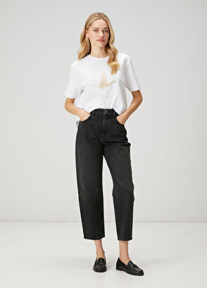 Beymen Club Beyaz Çizgili Logolu T-shirt - 3