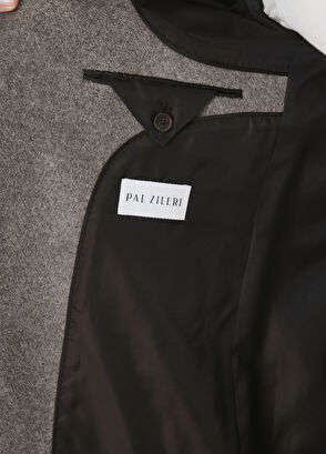 Kahverengi Yün Palto - Görsel 9