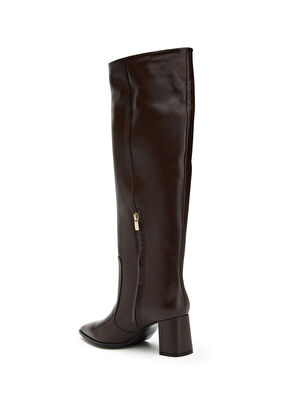 Kahverengi Kadın Deri Çizme - Görsel 4