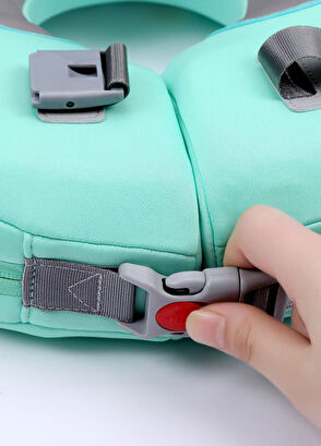 Mambobaby Mavi Boyun Destekli Bebek Yüzme Simidi  - 4