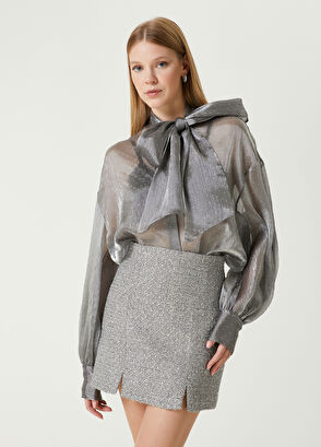 Beymen Club Silver Swarovski Blouse - 5