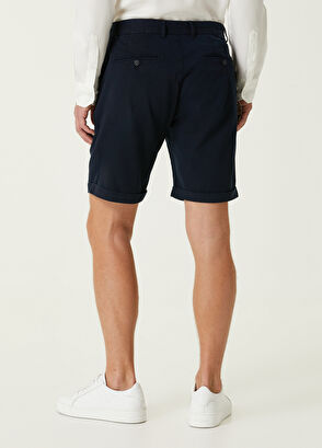 Beymen Club Slim Fit Lacivert Twill Şort - 3