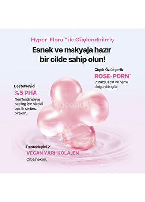 Mamonde Flora Glow Rose Sleeping Mask Pürüzsüzlük Koruyucu ve Parlatıcı Jel Uyku Maskesi 80 ml - 6