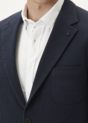 Beymen Club Navy Blue Embossed Jacket - 8