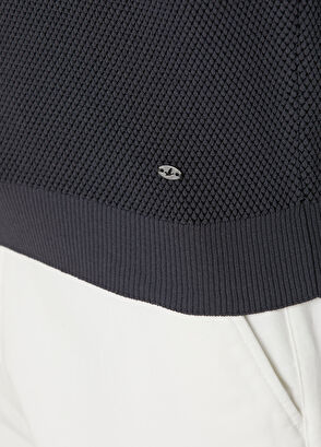 Beymen Club Anthracite Polo Honeycomb Textured Sweater - 8