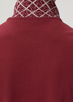 Beymen Club Vişne Comfort Fit Yaka Altı Baskılı Polo T-shirt - 8