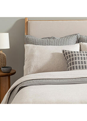 Chakra Mattia Beyaz Gri Pamuklu King Size Nevresim Seti 230 x 220 cm - 3