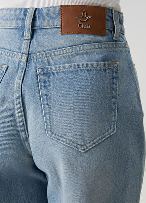 Beymen Club Denim Shorts With Blue Sprinkled Crystals - 5