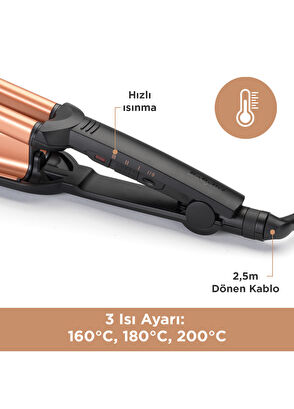 BaByliss W2447E Deep Waves Black Water Wave Curling Iron - 5