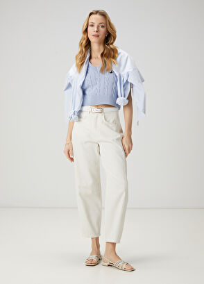 Beymen Club Mavi Saç Örgü Crop Atlet - 3