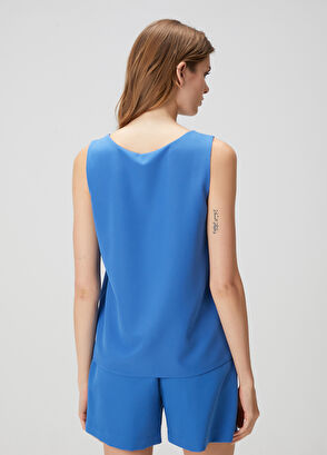 Beymen Club Blue Crepe Blouse - 5