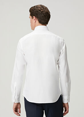 Beymen Club Slim Fit White Oxford Shirt - 6